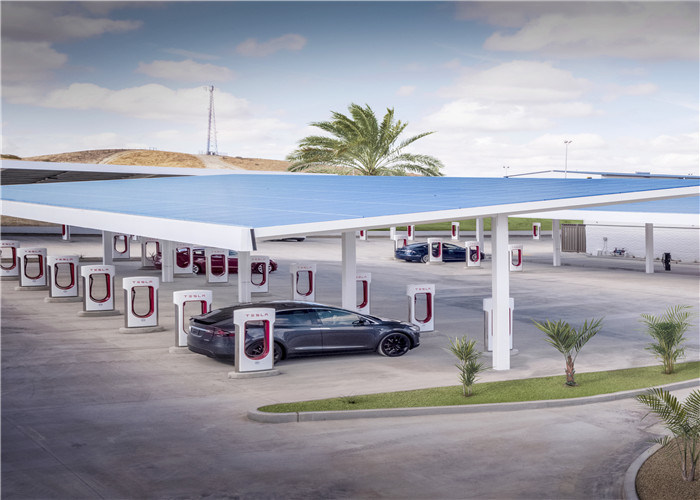 Smart Shared Solar Car Charging Station BIPV Unify Design For Electric