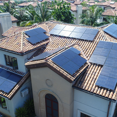 Adjustable PV Bifacial Solar Panels Wind Load No PID Solar Module Rooftop System