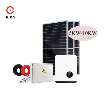 Rixin OEM 5KW On Grid Solar System 400w Mono Solar Panel With Solar Inverter