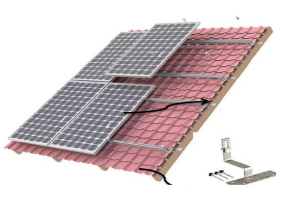 Aluminium Anodized 12um Bifacial Solar Panels Solar Rooftop Structure