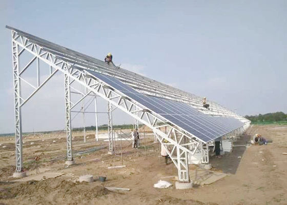 Installation Adjustable S550GD Ground Solar Mounting System 23.8m/S Wind Speed