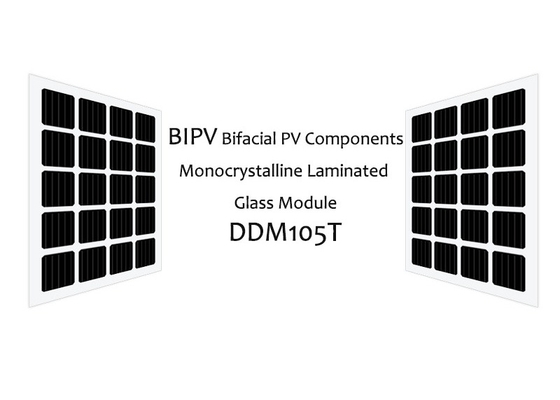 Transparent Solar PV Module Monocrystalline Bifacial Coated Glass Self Cleaning
