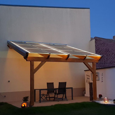 Mono BIPV Solar Panels 250watt 310w Bifacial Glass Home Roof PV Module